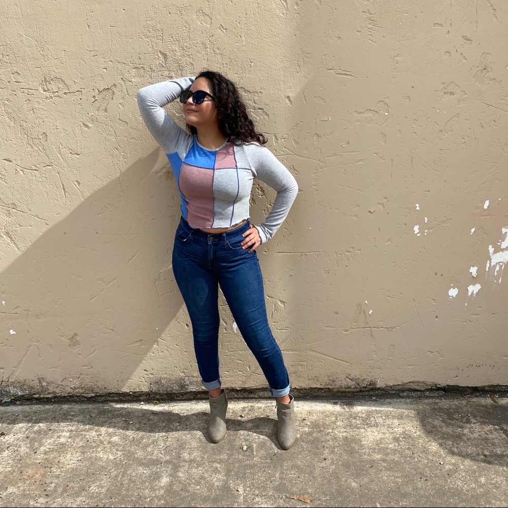 Colorblock crop top - Picture 3 of 3